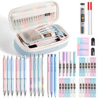 Nicpro 45PCS Aesthetic School Supplies with Big Capacity Pen Case, Pastel Mechanical Pencils 0.5, 0.7, 0.9, 2mm with 24 Tube ...
