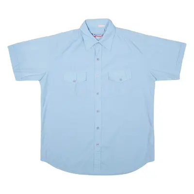 WESTEND Mens Plain Shirt Blue L