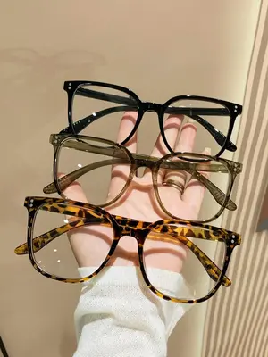 Simple Square Frame Eyeglasses for Women & Men, Summer Outfits 2024 Eyeglasses for Work, Daily Clothing Decor, Student Daily ...