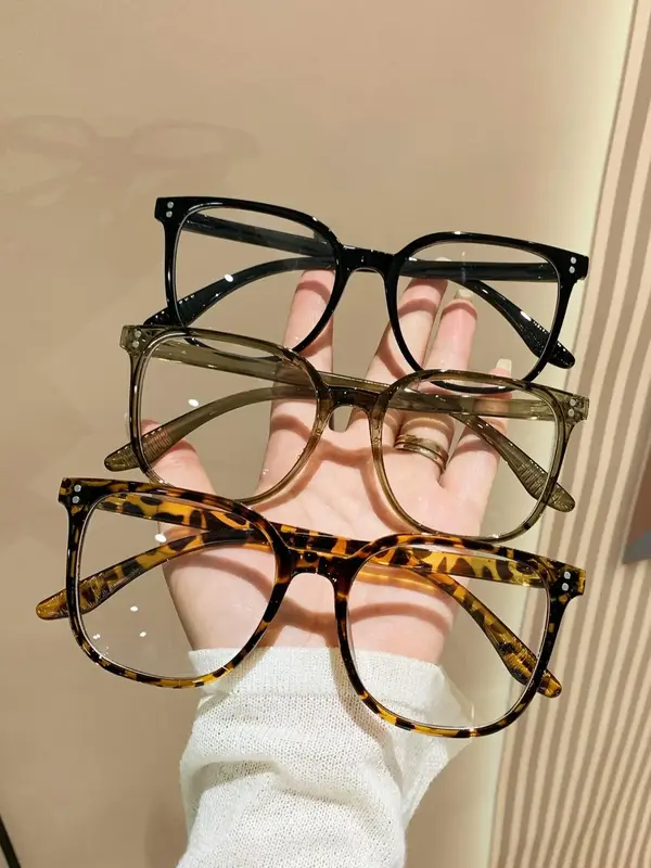 Simple Square Frame Eyeglasses for Women & Men, Summer Outfits 2024 Eyeglasses for Work, Daily Clothing Decor, Student Daily ...