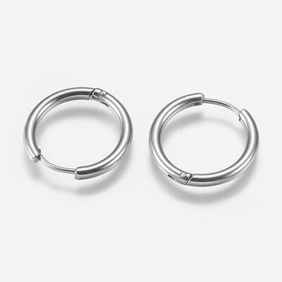 Tarnish Resistant 304 Stainless Steel Huggie Hoop Earring Findings