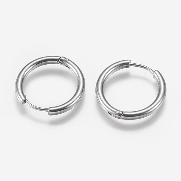 Tarnish Resistant 304 Stainless Steel Huggie Hoop Earring Findings