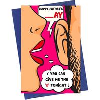 Funny Fathers Day Card - Naughty Father's Day Gifts Cards for Dad Men Him Happy Father's Day Greeting Card for Husband from W...