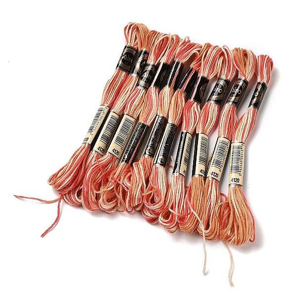 10 Skeins 6-Ply Polyester Embroidery Floss