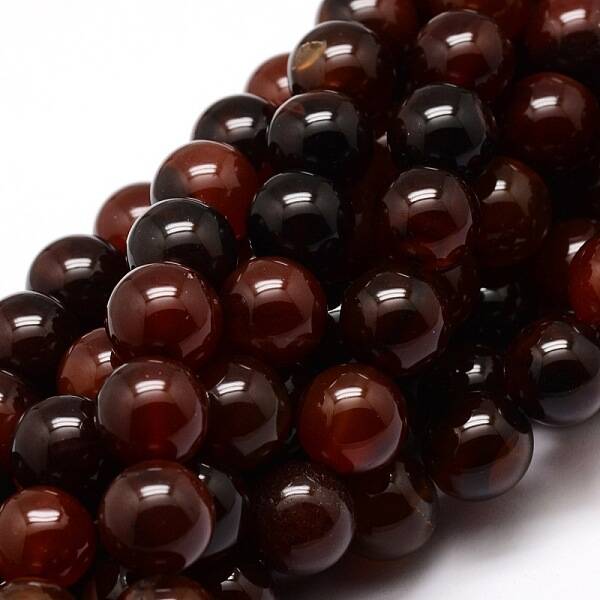 Dyed Natural Agate Round Beads Strands