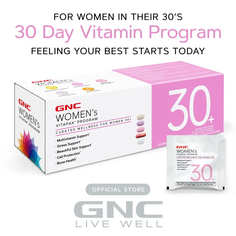 [FallDealsForYou] GNC: 30+ Vitapak Program for Women, 30 Day Supply, Multivitamin with Stress Support & Cell Protection Compl...