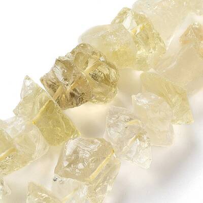 Raw Rough Natural Lemon Quartz Beads Strands