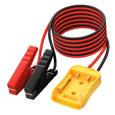 Car Battery Jump Starter Cable, Jumper Cable Clamps with Power Wheel Battery Adapter 20V Battery Jumper Starter 12awg 5.9ft L...