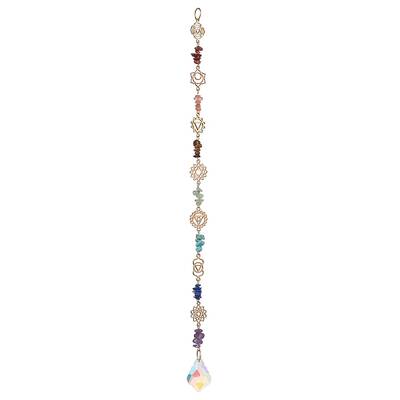 Chakra Natural & Synthetic Gemstone Chip Hanging Suncatchers
