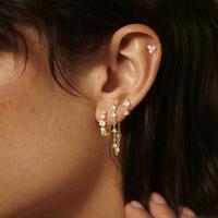 3PCS/Set Hoop Earring Stylish Women Trendy and Pendant Chunky Hypoallergenic Cute Cubic Zirconia Dangle Stud Earrings Jewelry...