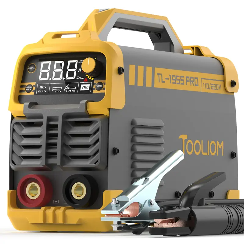 TOOLIOM 195A Stick Welder 110/220V Dual Voltage Lift TIG Welder LCD Display IGBT Inverter, Hot Start/Arc Force Adjustable VRD...
