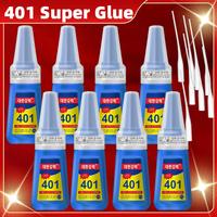 Super Glue 401,  Instant Adhesive, Multipack Cyanoacrylate Strong Clear Glue for Shoe Sole Repair, Ceramic Plastic Metal Wood...