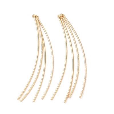 Brass Curved Bars Tassel Big Pendants