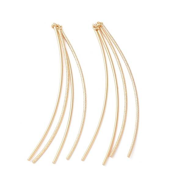 Brass Curved Bars Tassel Big Pendants