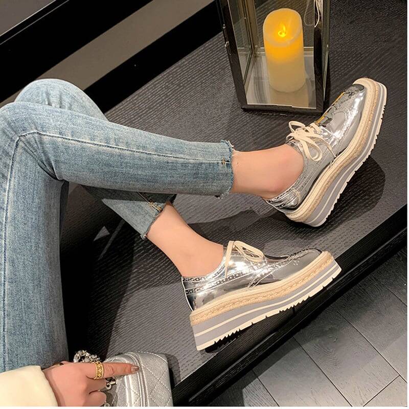 CHIKO Isla Square Toe Flatforms Oxfords Shoes