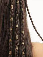 Women's Elegant Mixed Hollow Out  Design Hair Ring, 2024 New Style Cute Hair Ring with Braided Design, Fashionable Hair Acces...