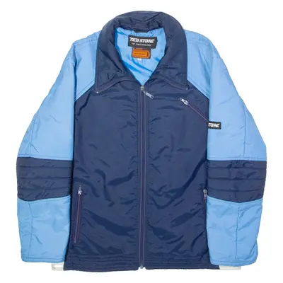 TED STONE OF SWITZERLAND Mens Jacket Blue 90s Colourblock XL