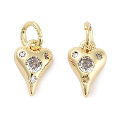 Brass Micro Pave Cubic Zirconia Charms