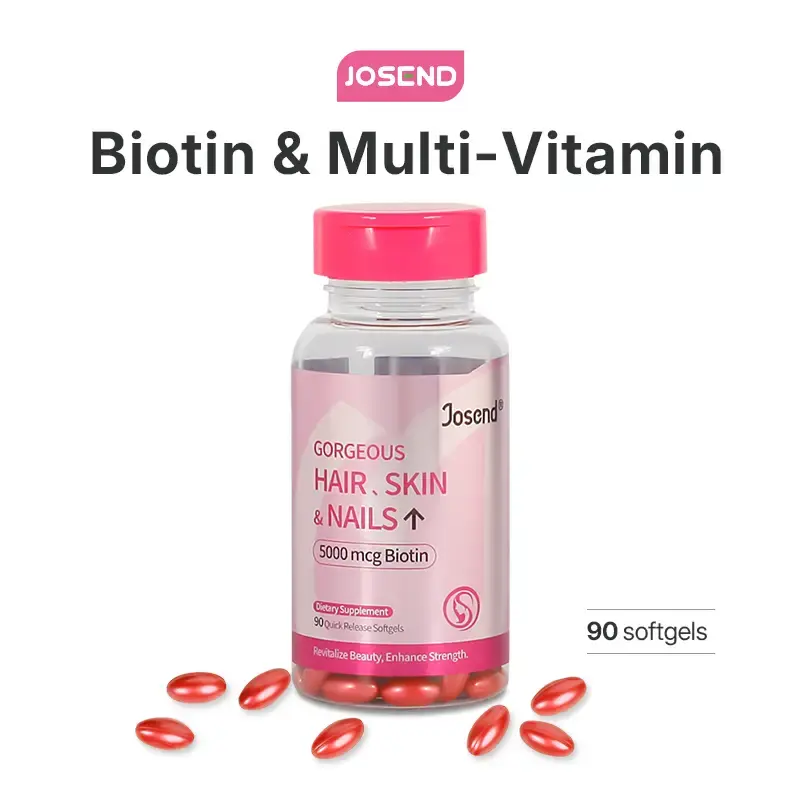 【JOSEND】Biotin Capsules for Women | Clinically Proven — Thicker Hair & Reduce Wrinkles & Fine Lines | With Vitamins A, ...