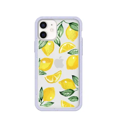 Clear Lemon Fizz iPhone 12 Mini Case With Lavender Ridge
