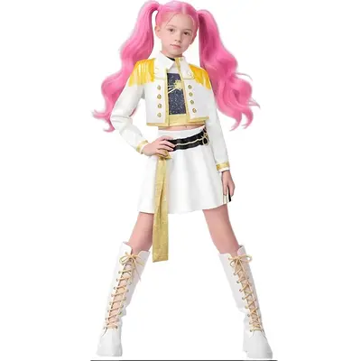Kids KPop Demon Hunters Costume for Girls 4-12 Years | Halloween Stage Performance Outfit | Concert Merch Dance Dress | TikTo...