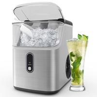 Silonn Countertop Ice Maker Machine, 33 lbs daily, Self-Cleaning, Sonic Ice, Portable Handle, Ideal for Kitchen, Office, Bar,...