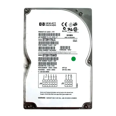 C6404-69002 HP 9GB 7200RPM Ultra Wide SCSI 3.5-Inch 512KB Cache Hard Drive