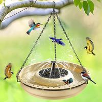 Solar Hanging Bird Bath Fountain for Outdoors - 15.7\