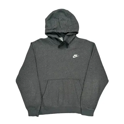Nike Hoodie - Small Grey Cotton Blend