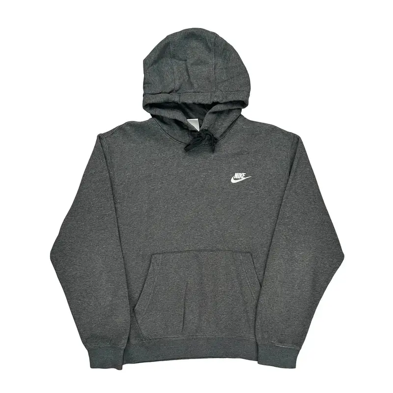 Nike Hoodie - Small Grey Cotton Blend