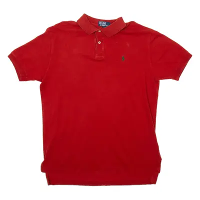POLO RALPH LAUREN Mens Polo Shirt Red L