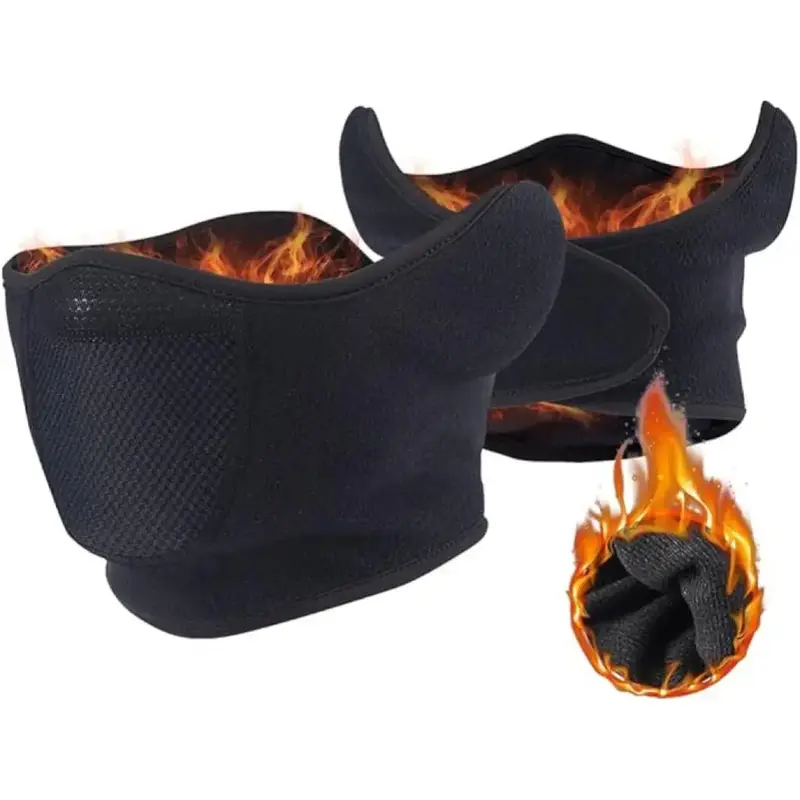 Winter Warm Face Mask & Ear Cover, 2 Counts/set Windproof & Cold-proof Face Cover, Outdoor Sports Face Protector for Motorcyc...