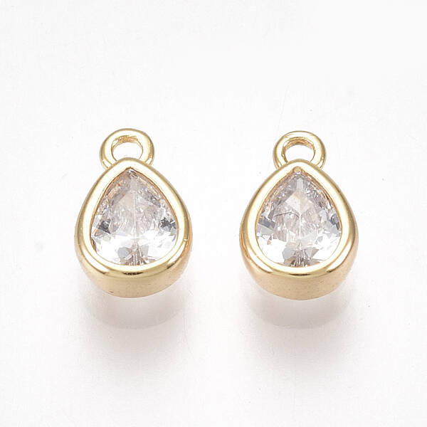 Brass Cubic Zirconia Charms