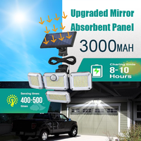 Solar Outdoor Lights - 3000LM 188 LED Motion Sensor Outdoor Lights, 4 Heads Security Light,IP65 Waterproof, Easy Install,270...