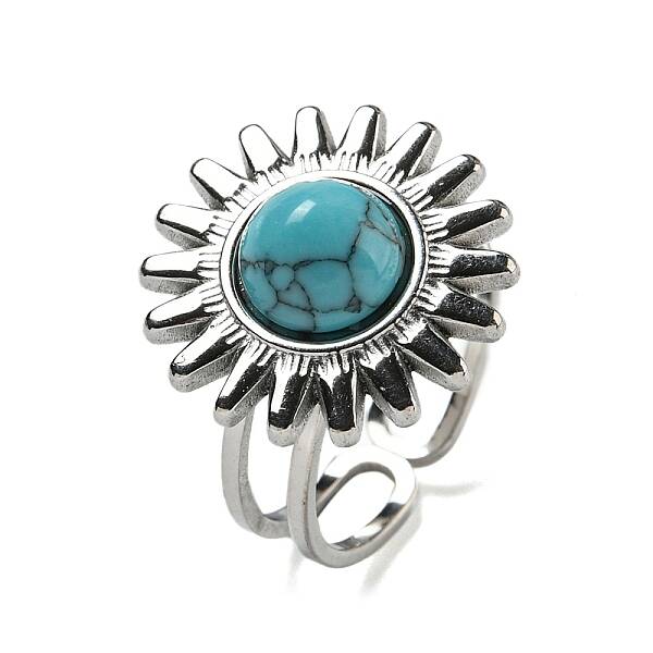 Sun 304 Stainless Steel Open Cuff Rings