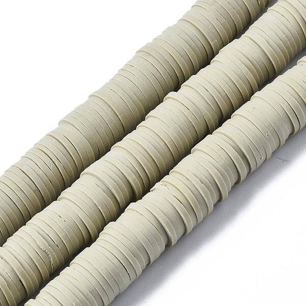 Flat Round Handmade Polymer Clay Beads