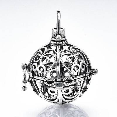 Rack Plating Brass Cage Pendants