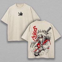 Sannin Jiraiya - Naruto Anime Double Printed Vintage Washed Tee Unisex Oversize Anime Manga Washed Heavyweight Cotton T-shirt...
