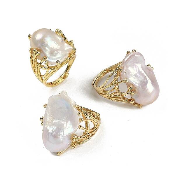 Nuggets Natural Pearl Finger Rings