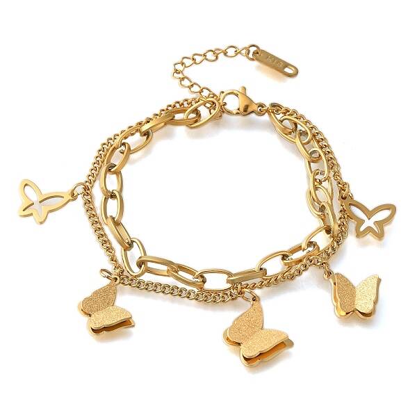 Ion Plating(IP) 304 Stainless Steel Multi-strand Bracelets