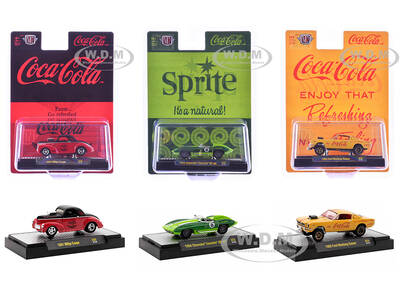 Sodas Set of 3 pieces Release 50 Limited Edition to 10000 pieces Worldwide 1/64 Diecast Model Cars by M2 Machines
