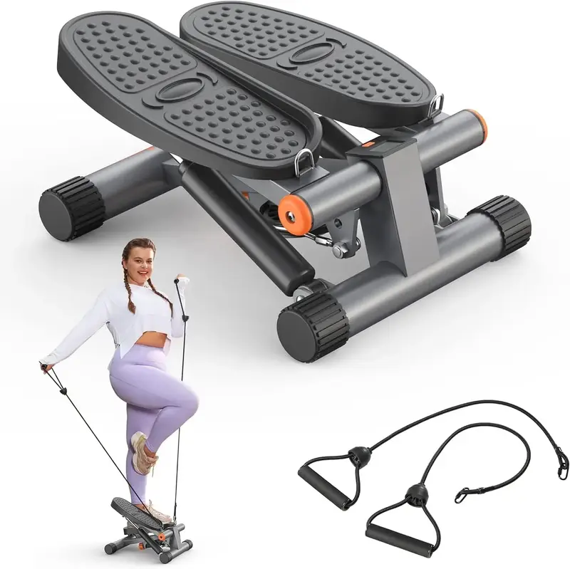 Niceday Steppers for Exercise, Space-saving Stair Stepper with Resistance Bands, Mini Stepper for Home And Office Use with 30...