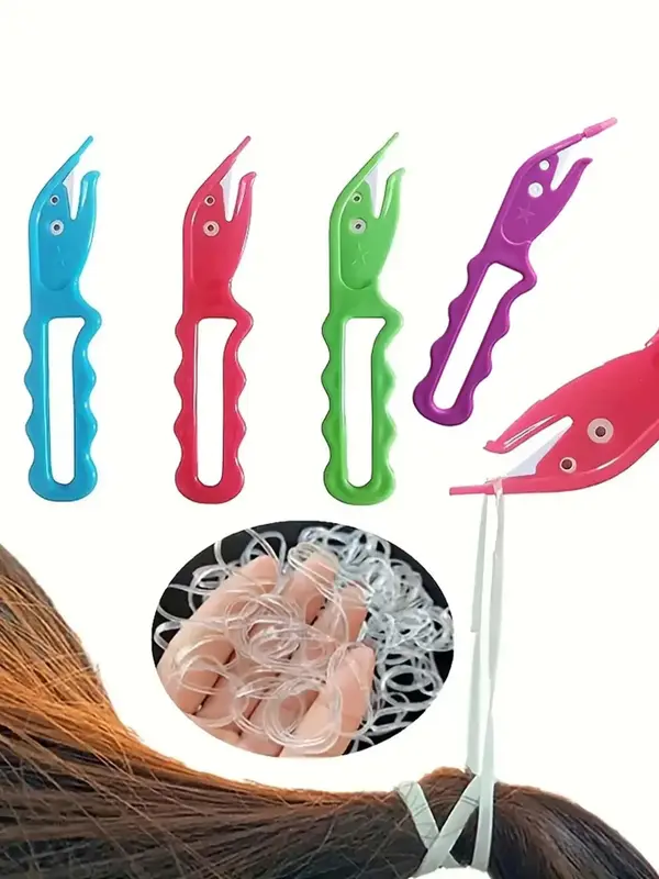 4pcs Elastic Rubber Band Cutter,Hair Tie Remover Hair Band Remover Cutter Hair Loop Styling Tool Topsy Tail Hair Tools Ponyta...
