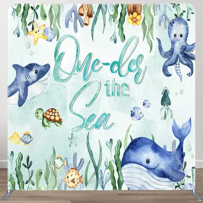 Oneder The Sea Fabric Backdrop Cover for Birthday - Aperturee