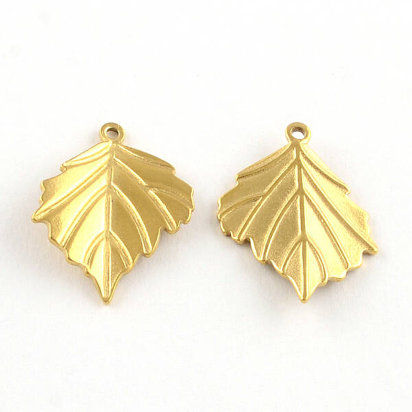 304 Stainless Steel Leaf Pendants