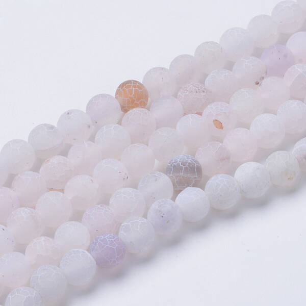 Natural & Dyed Crackle Agate Bead Strands