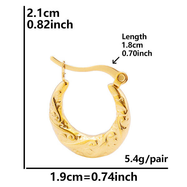 Stylish Stainless Steel Hoop Earrings for Women