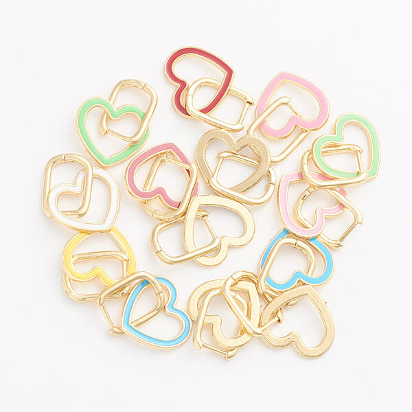 Golden Plated Brass Huggie Hoop Earrings