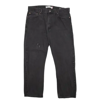 LEVI'S 505 Jeans Black Denim Regular Straight Mens W38 L30