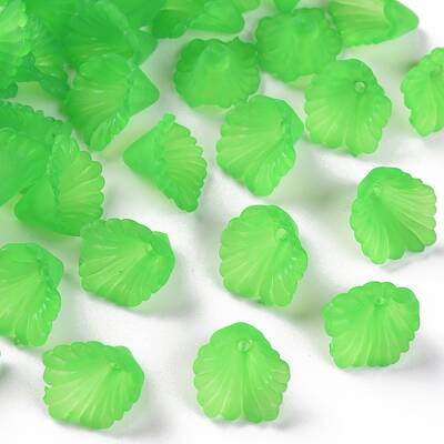 Frosted Acrylic Bead Caps